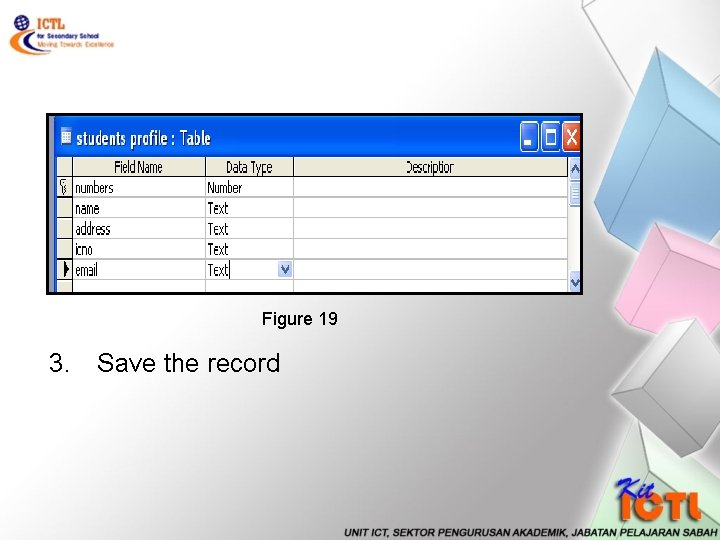 Figure 19 3. Save the record 