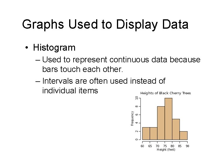 Identifying and Graphing OneVariable Data Recording Data Data