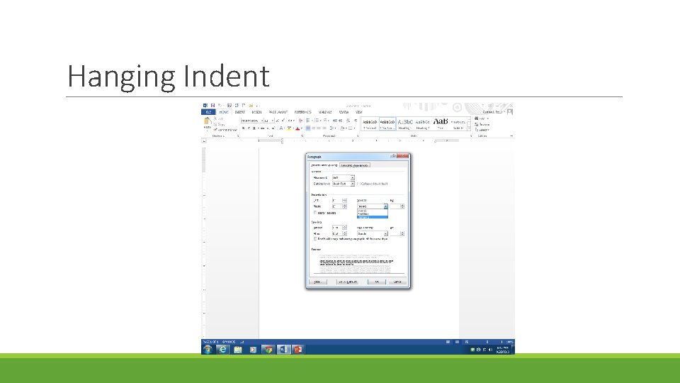 Hanging Indent 