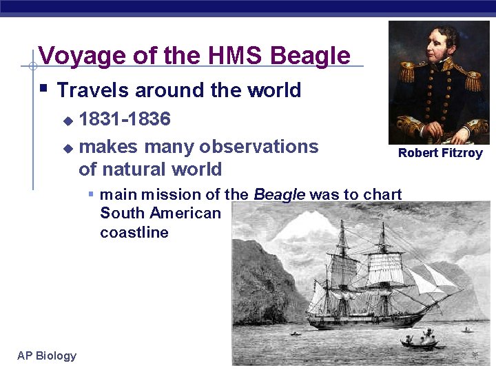 Voyage of the HMS Beagle § Travels around the world 1831 -1836 u makes