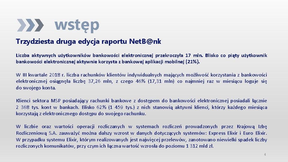 wstęp Trzydziesta druga edycja raportu Net. B@nk Liczba aktywnych użytkowników bankowości elektronicznej przekroczyła 17