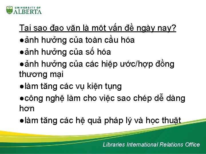 Tại sao đạo văn là một vấn đề ngày nay? ●ảnh hưởng của toàn