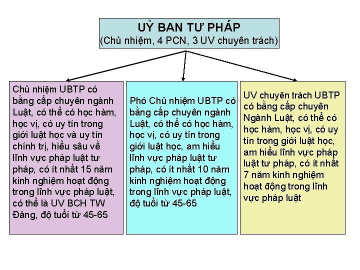 UỶ BAN TƯ PHÁP (Chủ nhiệm, 4 PCN, 3 UV chuyên trách) Chủ nhiệm