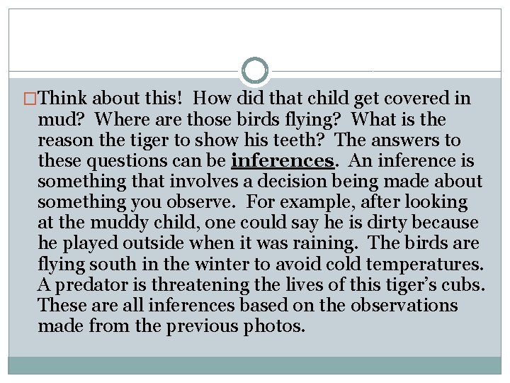 �Think about this! How did that child get covered in mud? Where are those