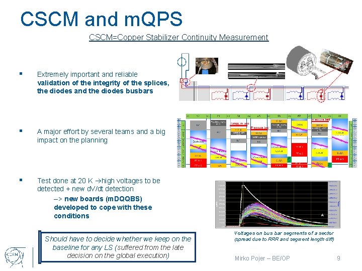 CSCM and m. QPS CSCM=Copper Stabilizer Continuity Measurement § Extremely important and reliable validation