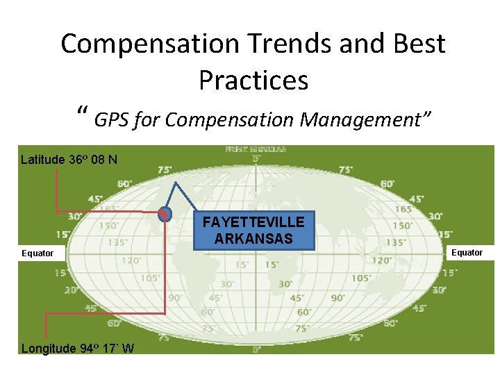 Compensation Trends and Best Practices “ GPS for Compensation Management” Latitude 36º 08 N