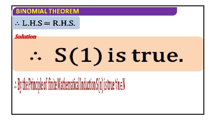 BINOMIAL THEOREM Solution 