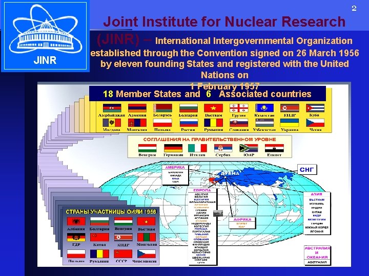 2 Joint Institute for Nuclear Research (JINR) – International Intergovernmental Organization JINR established through