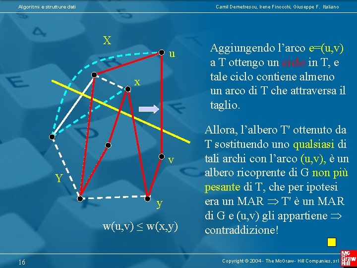 Algoritmi e strutture dati Camil Demetrescu, Irene Finocchi, Giuseppe F. Italiano X u x