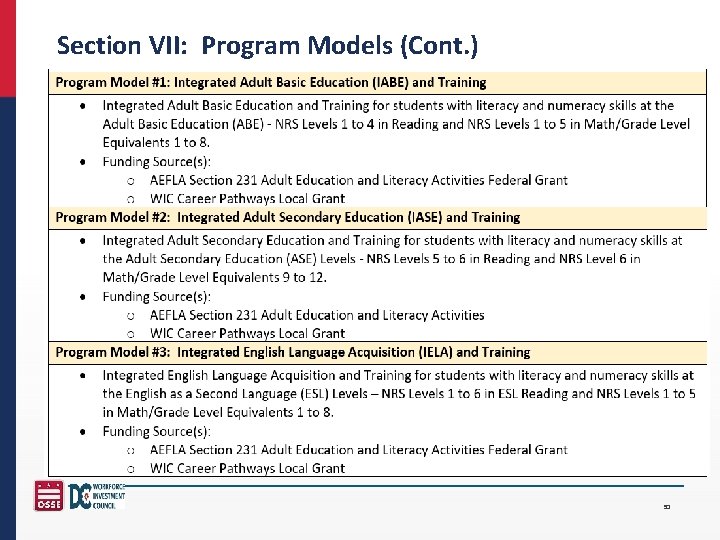 Section VII: Program Models (Cont. ) 53 