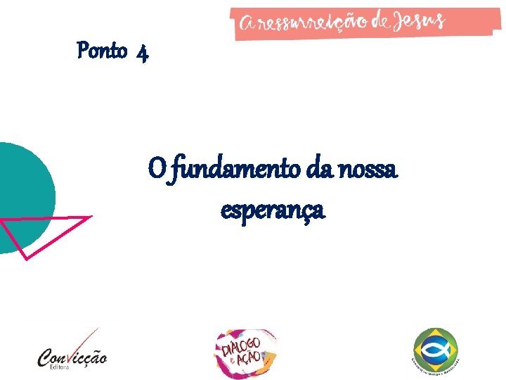 Ponto 4 O fundamento da nossa esperança Ponto 4 O fundamento da nossa esperança