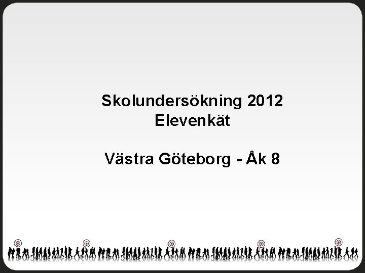 Skolundersökning 2012 Elevenkät Västra Göteborg - Åk 8 