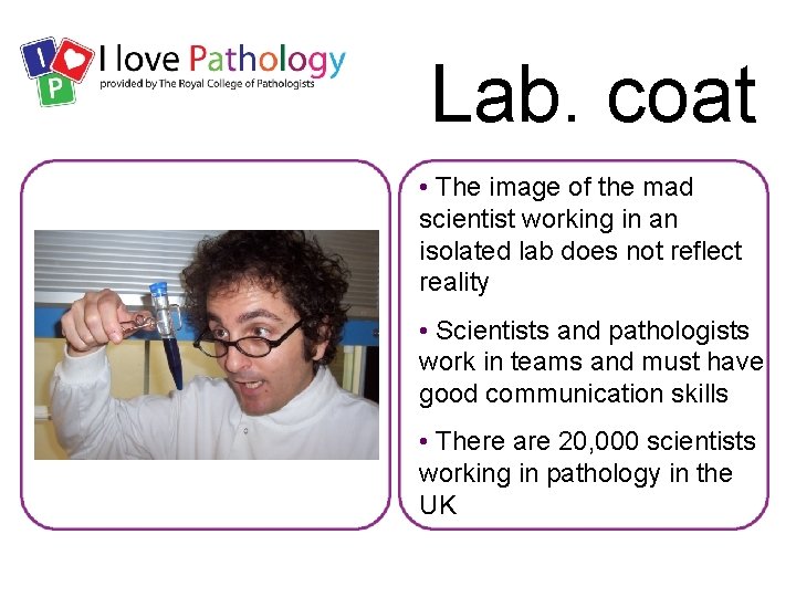 Lab. coat • The image of the mad scientist working in an isolated lab