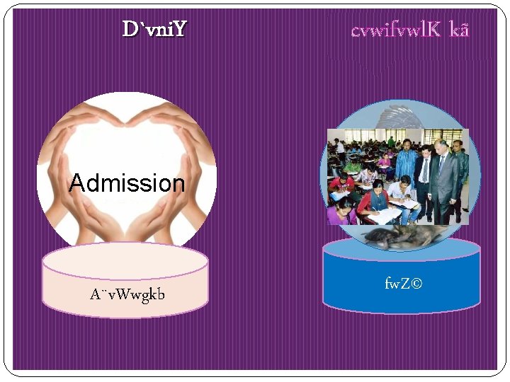 D`vni. Y cvwifvwl. K kã Admission A¨v. Wwgkb fw. Z© 