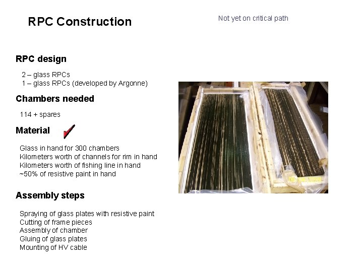 RPC Construction RPC design 2 – glass RPCs 1 – glass RPCs (developed by