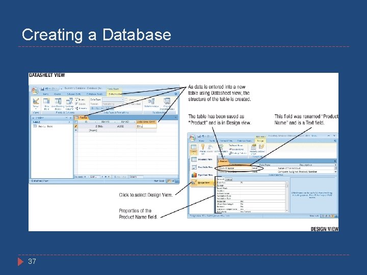 Creating a Database 37 