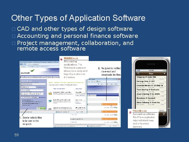 Other Types of Application Software � CAD and other types of design software �