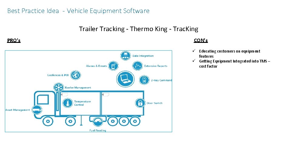 Best Practice Idea - Vehicle Equipment Software Trailer Tracking - Thermo King - Trac.