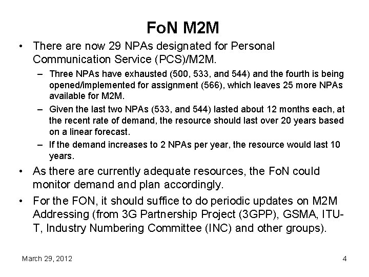 Fo. N M 2 M • There are now 29 NPAs designated for Personal