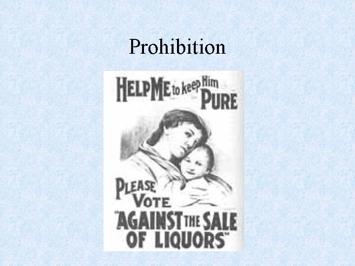 Prohibition 