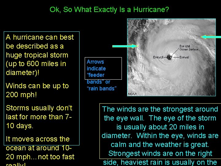 Ok, So What Exactly Is a Hurricane? A hurricane can best be described as