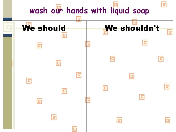 wash our hands with liquid soap We shouldn't 