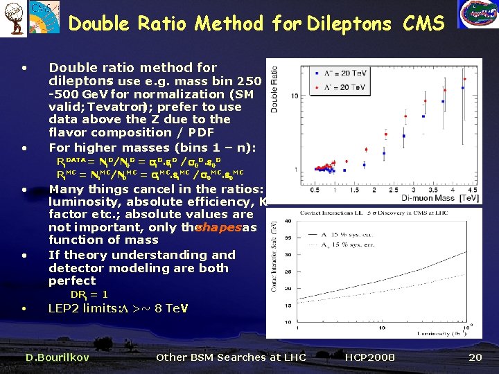 Double Ratio Method for Dileptons CMS • • Double ratio method for dileptons: use