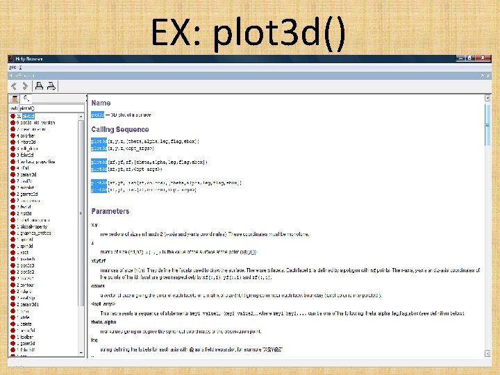 EX: plot 3 d() 