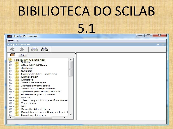 BIBILIOTECA DO SCILAB 5. 1 