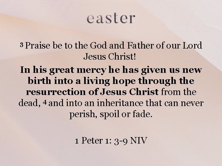 3 Praise be to the God and Father of our Lord Jesus Christ! In