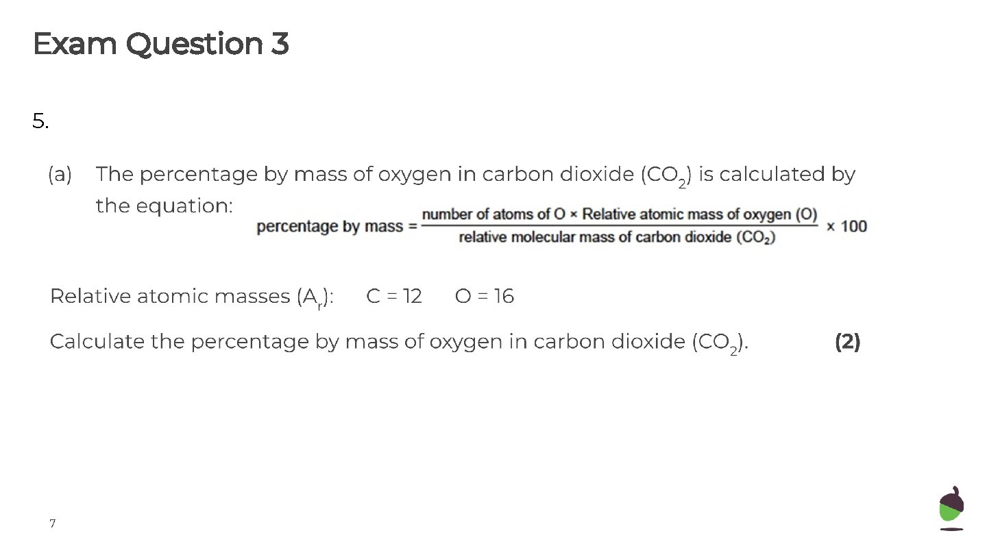 Exam Question 3 5. 7 