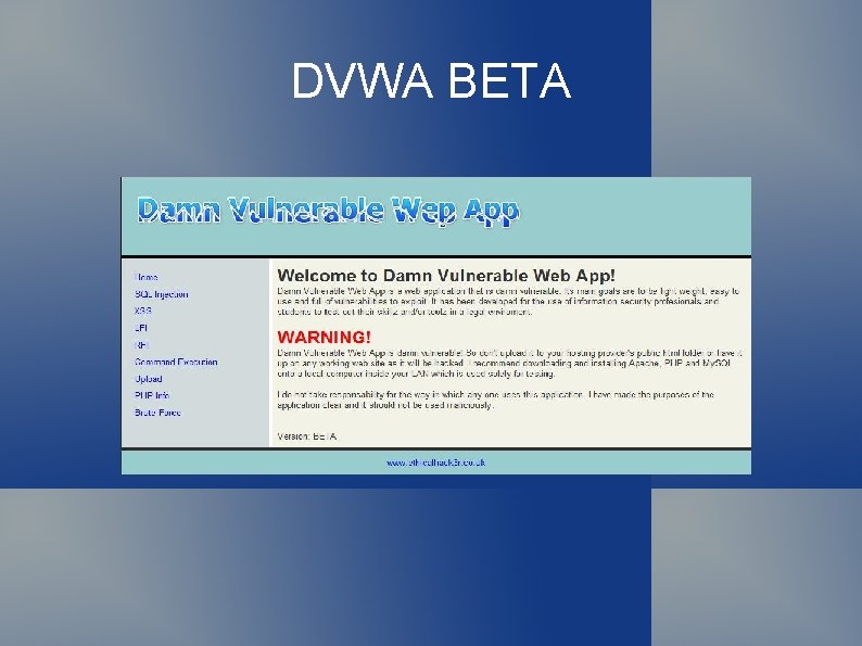 DVWA BETA 