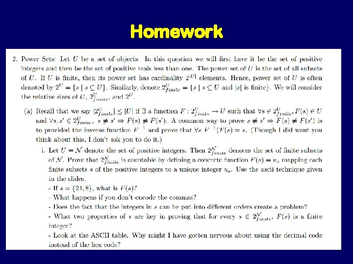 Homework Homework