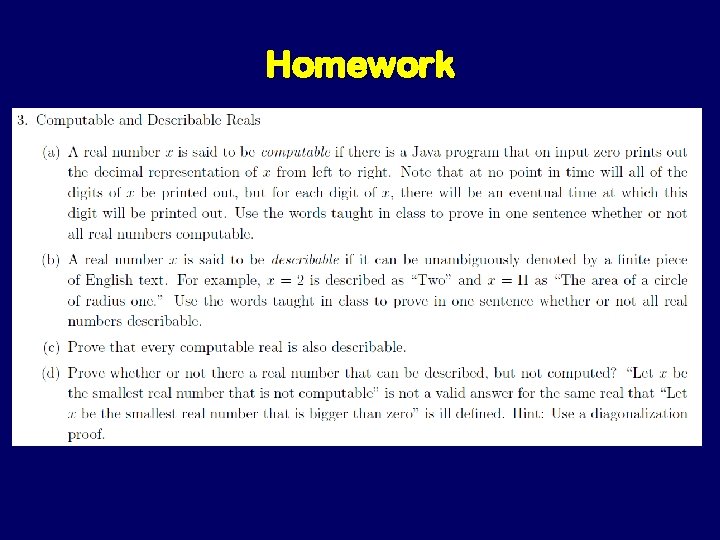 Homework Homework