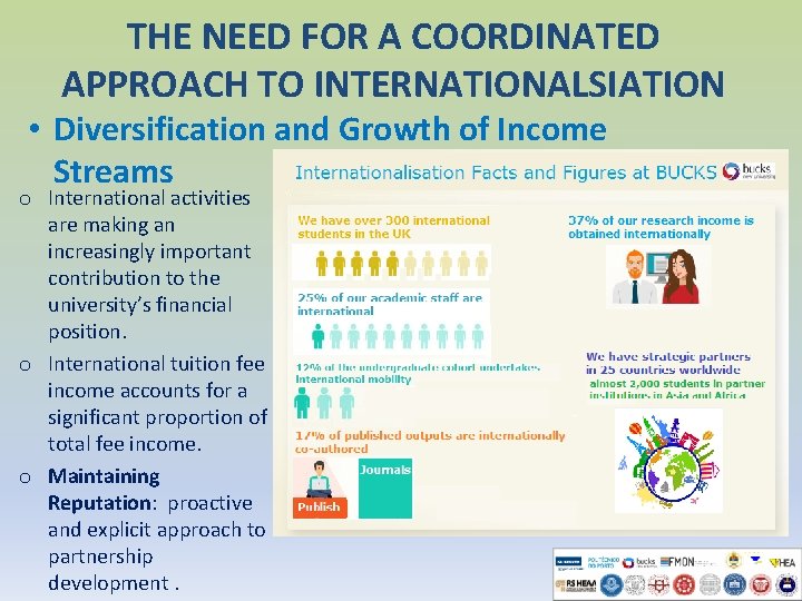 THE NEED FOR A COORDINATED APPROACH TO INTERNATIONALSIATION • Diversification and Growth of Income