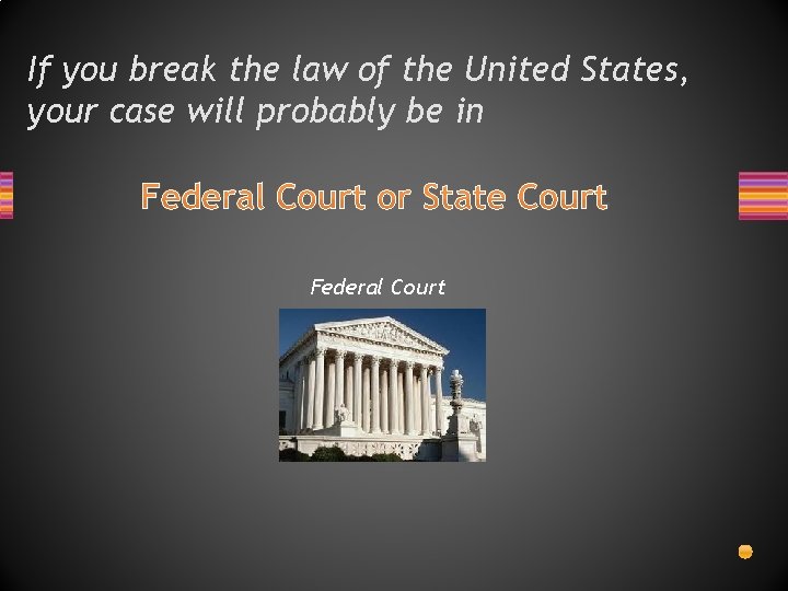 If you break the law of the United States, your case will probably be