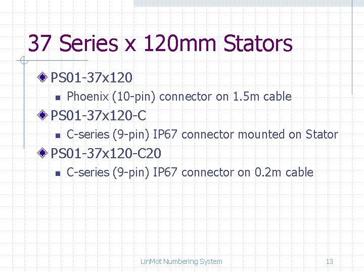 37 Series x 120 mm Stators PS 01 -37 x 120 n Phoenix (10