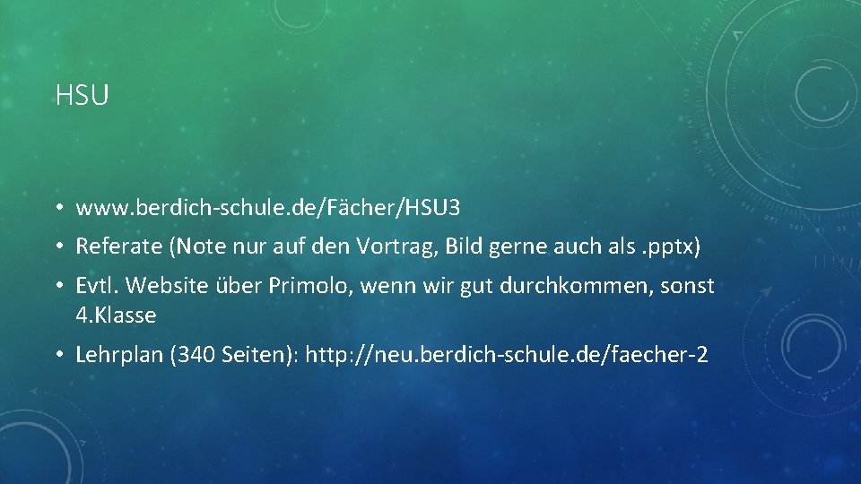 HSU • www. berdich-schule. de/Fächer/HSU 3 • Referate (Note nur auf den Vortrag, Bild
