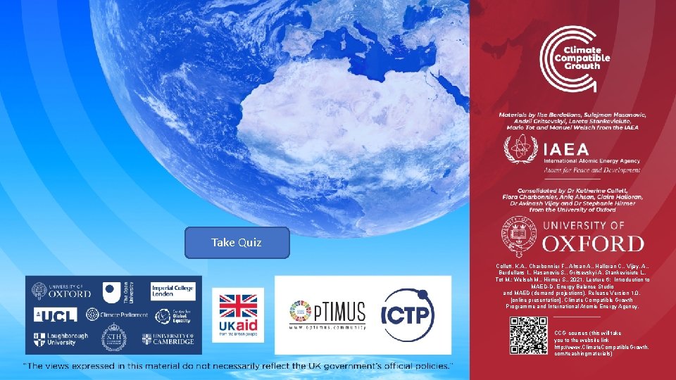 Take Quiz Collett, K. A. , Charbonnier F. , Ahsan A. , Halloran C.