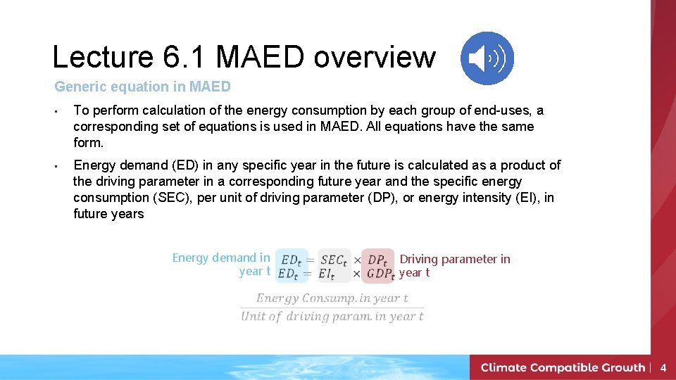 Lecture 6. 1 MAED overview Generic equation in MAED • To perform calculation of