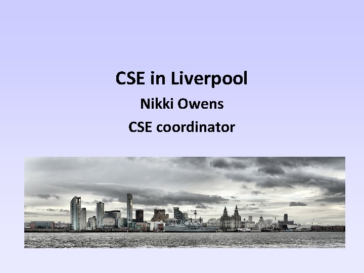 CSE in Liverpool Nikki Owens CSE coordinator 