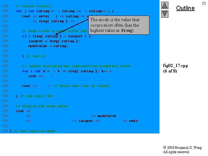 118 119 120 121 122 123 124 125 126 127 128 // output results