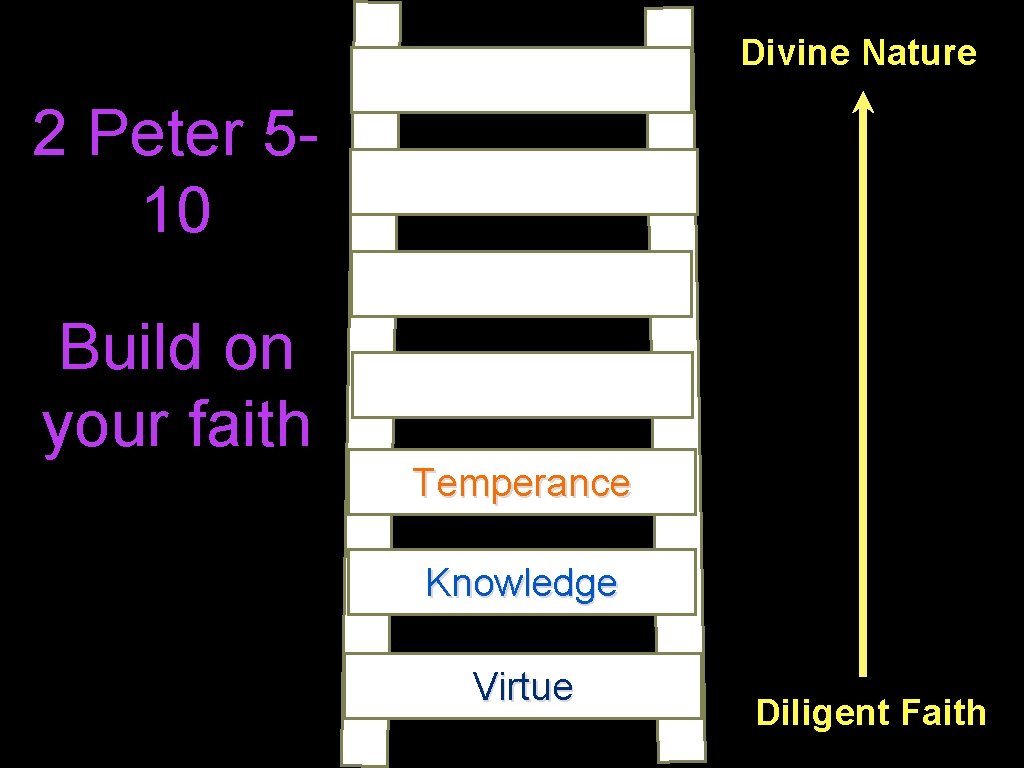 Divine Nature 2 Peter 510 Build on your faith Temperance Knowledge Virtue Diligent Faith