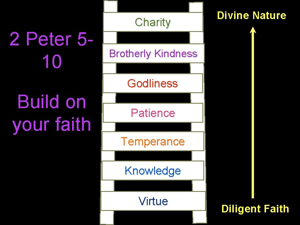 2 Peter 510 Charity Divine Nature Brotherly Kindness Godliness Build on your faith Patience