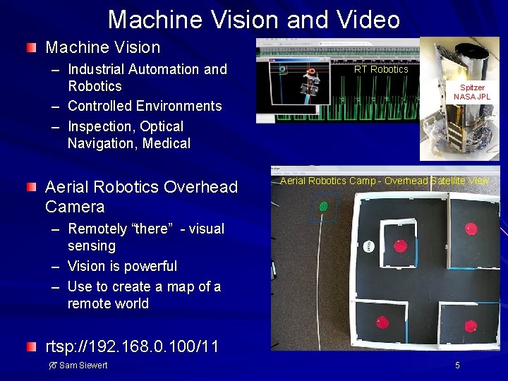 Machine Vision and Video Machine Vision – Industrial Automation and Robotics – Controlled Environments