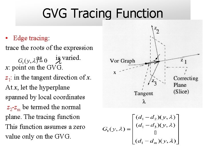 GVG Tracing Function • Edge tracing: trace the roots of the expression as is