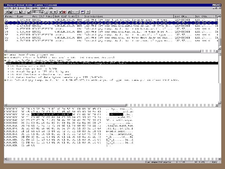 UDP by network monitor 