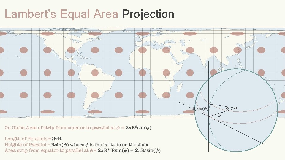 Lambert’s Equal Area Projection R 