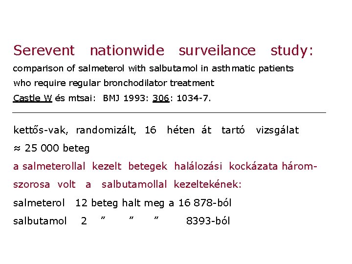 Serevent nationwide surveilance study: comparison of salmeterol with salbutamol in asthmatic patients who require