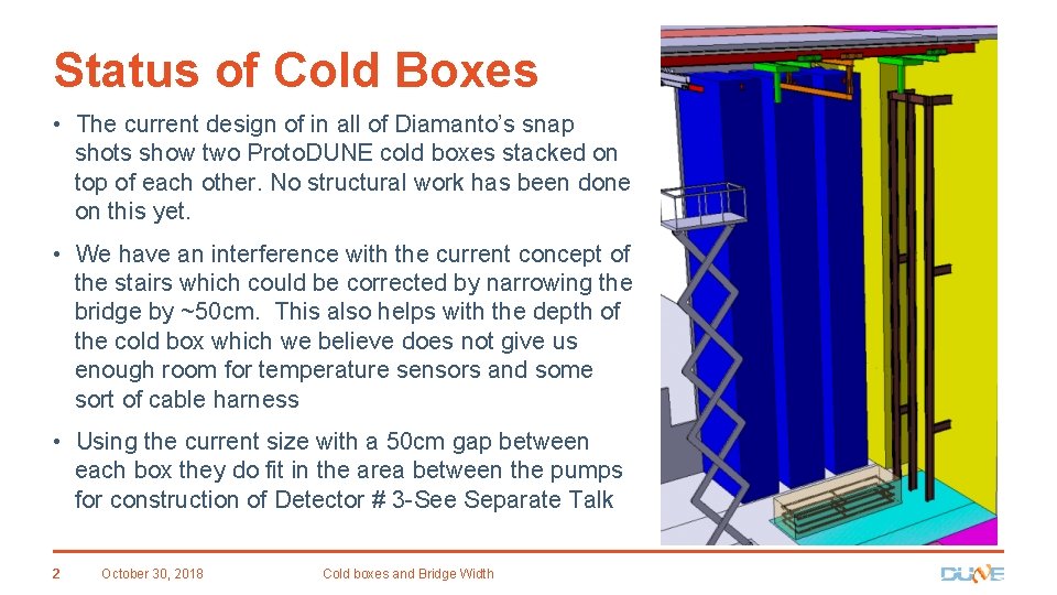 Status of Cold Boxes • The current design of in all of Diamanto’s snap